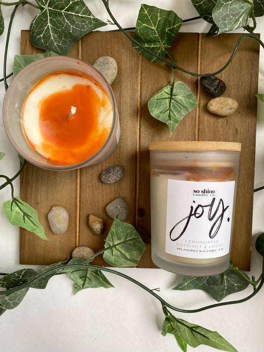 "JOY" Luxury Candle 8 OZ Fruit of the Spirit Collection